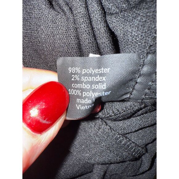 Lane Bryant Size 18W Half Sleeve Texture Sheath Dress Metallic Black Silver Gold - Picture 11 of 11